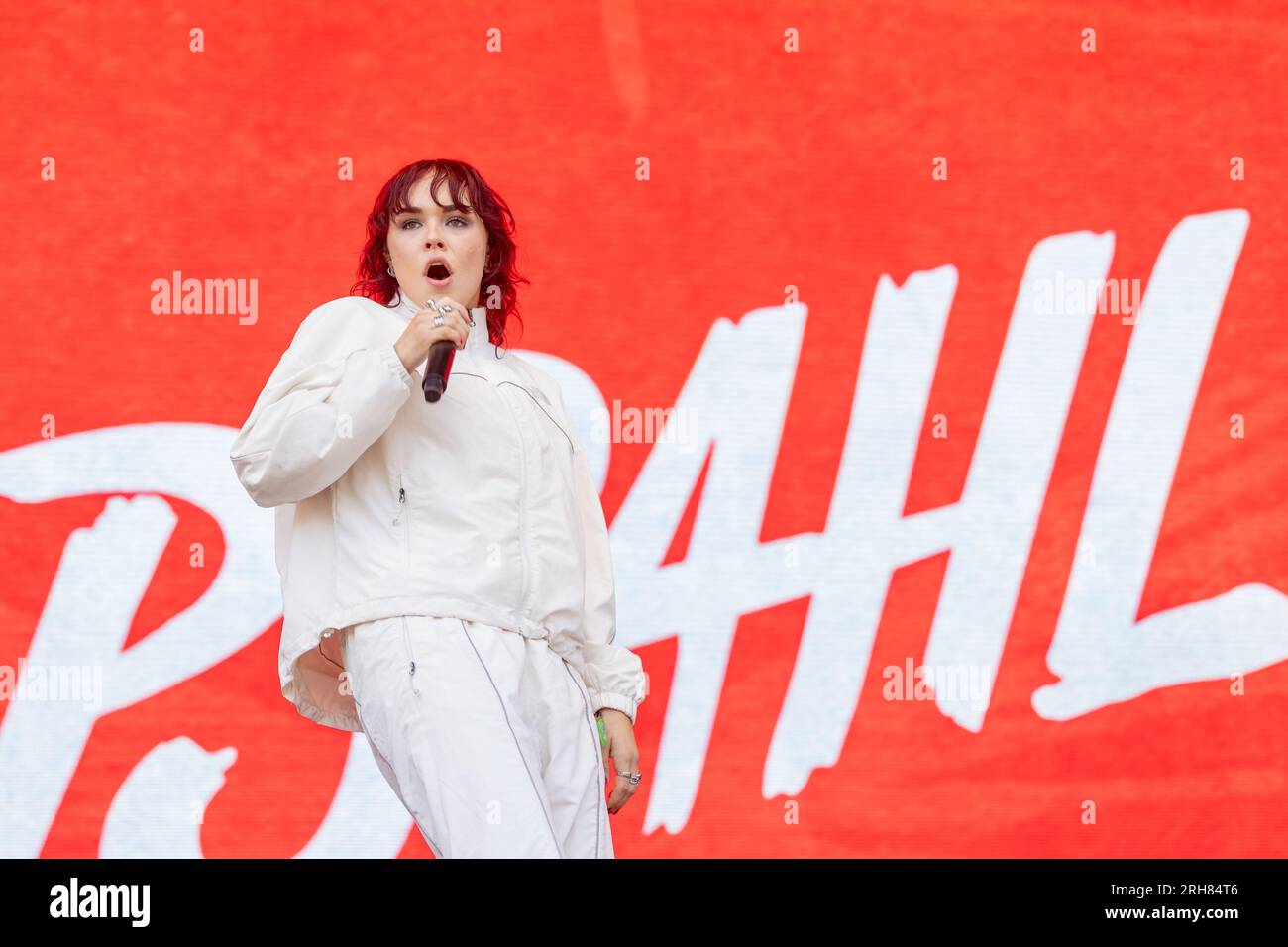 San Francisco, USA. 13. Aug. 2023. Upsahl (Taylor Upsahl) während des Outside Lands Music Festivals am 13. August 2023 in San Francsico, Kalifornien (Foto: Daniel DeSlover/Sipa USA) Guthaben: SIPA USA/Alamy Live News Stockfoto