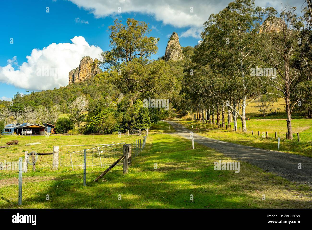 Die Straße nach Nimbin Rocks, NSW, Australien Stockfoto