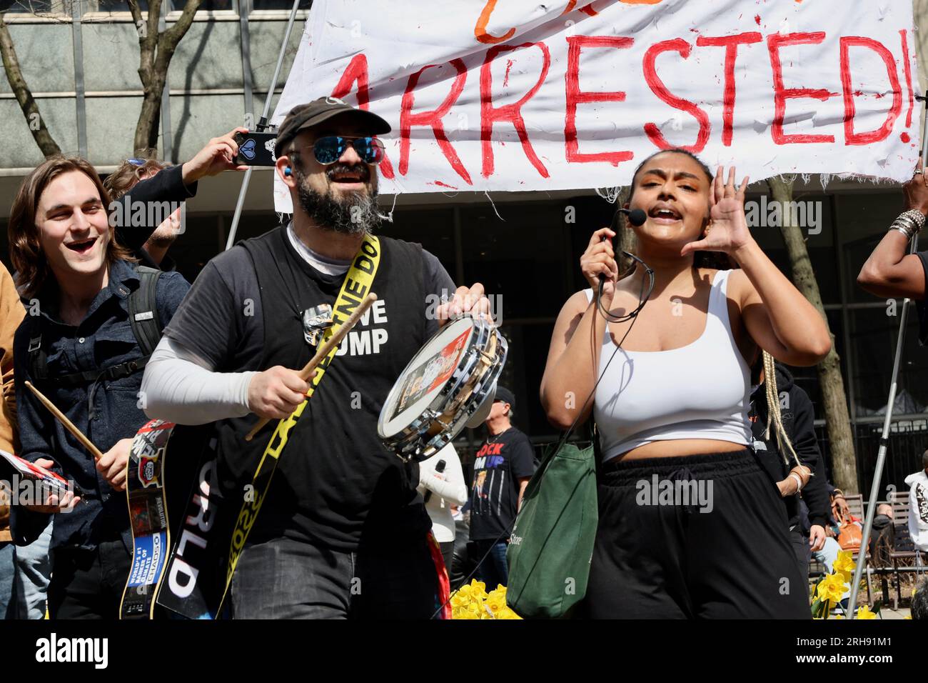 Anti-Trump-Demonstration in NYC 4/4/23 #2 Stockfoto