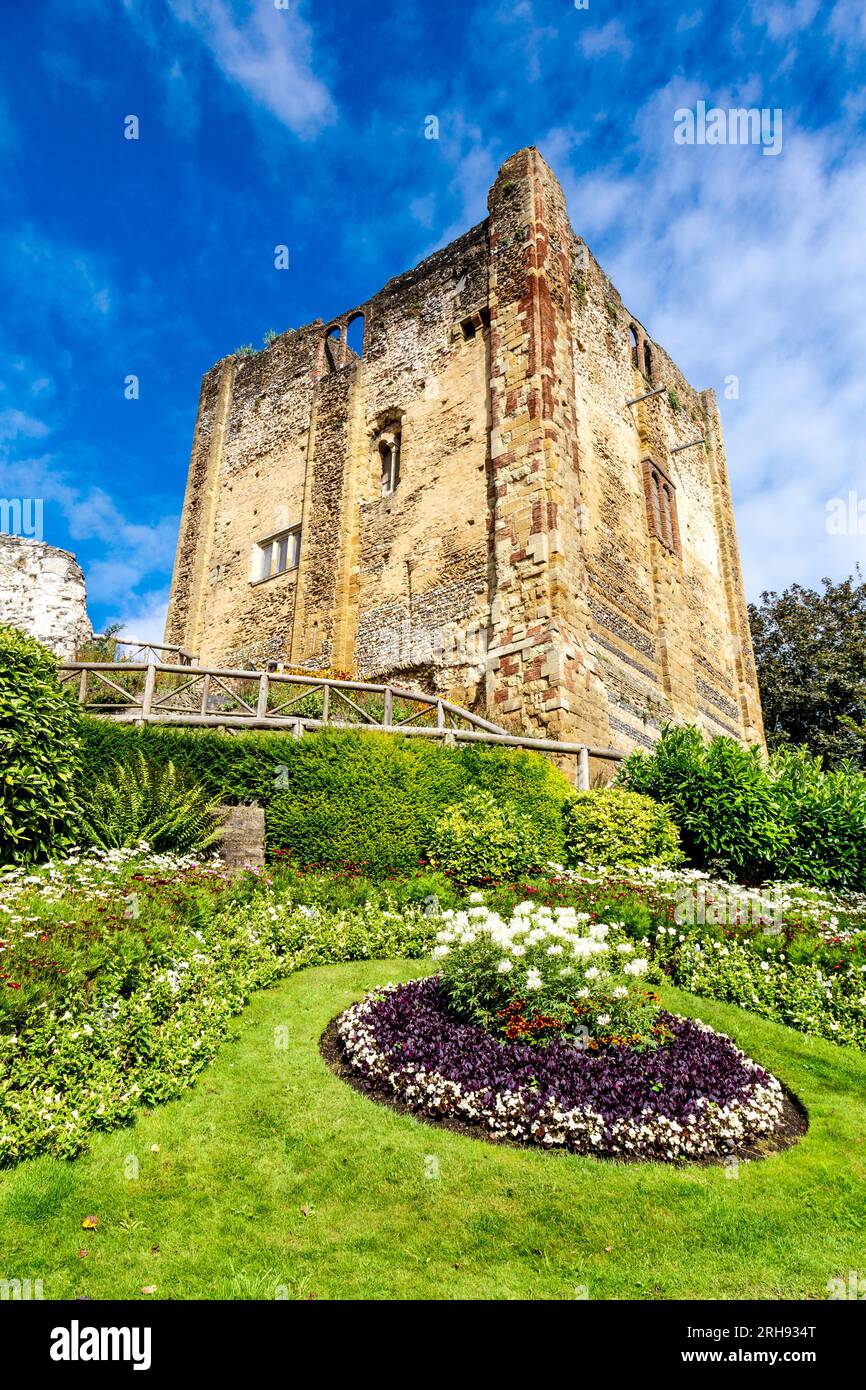 Außenansicht von Guildford Castle, Guildford, Surrey, England Stockfoto