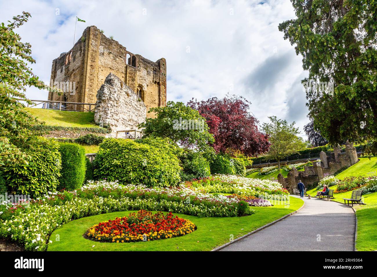 Außenansicht von Guildford Castle, Guildford, Surrey, England Stockfoto