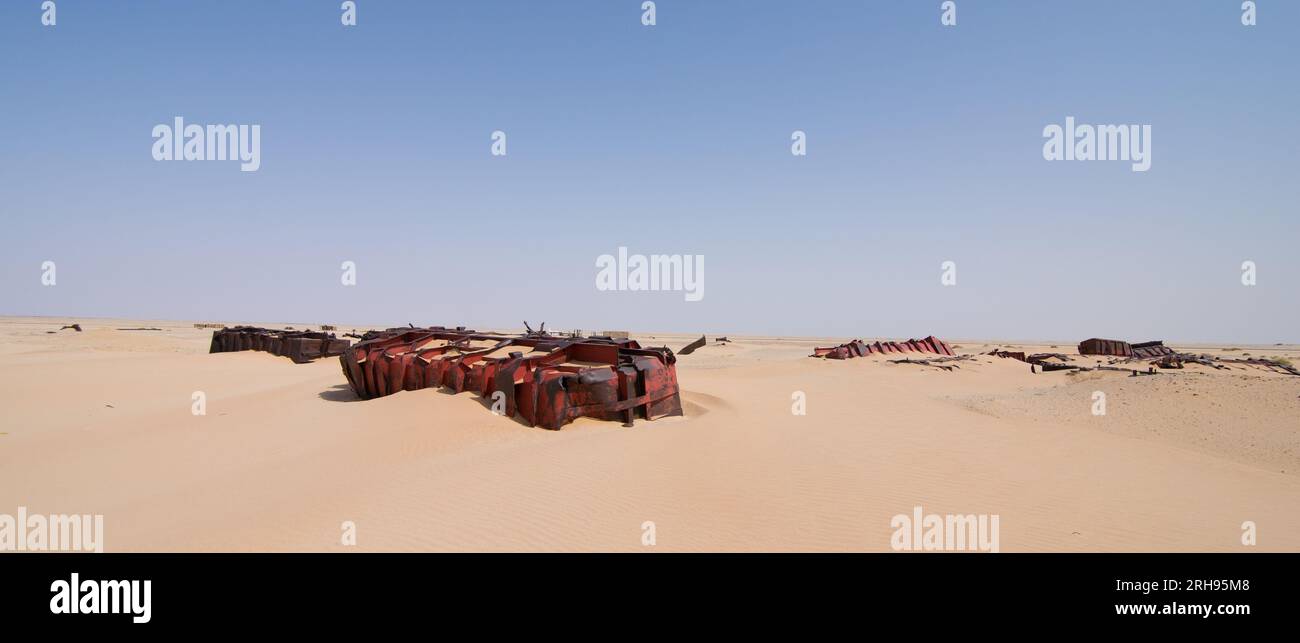Eisenerzzug in Mauretanien Stockfoto