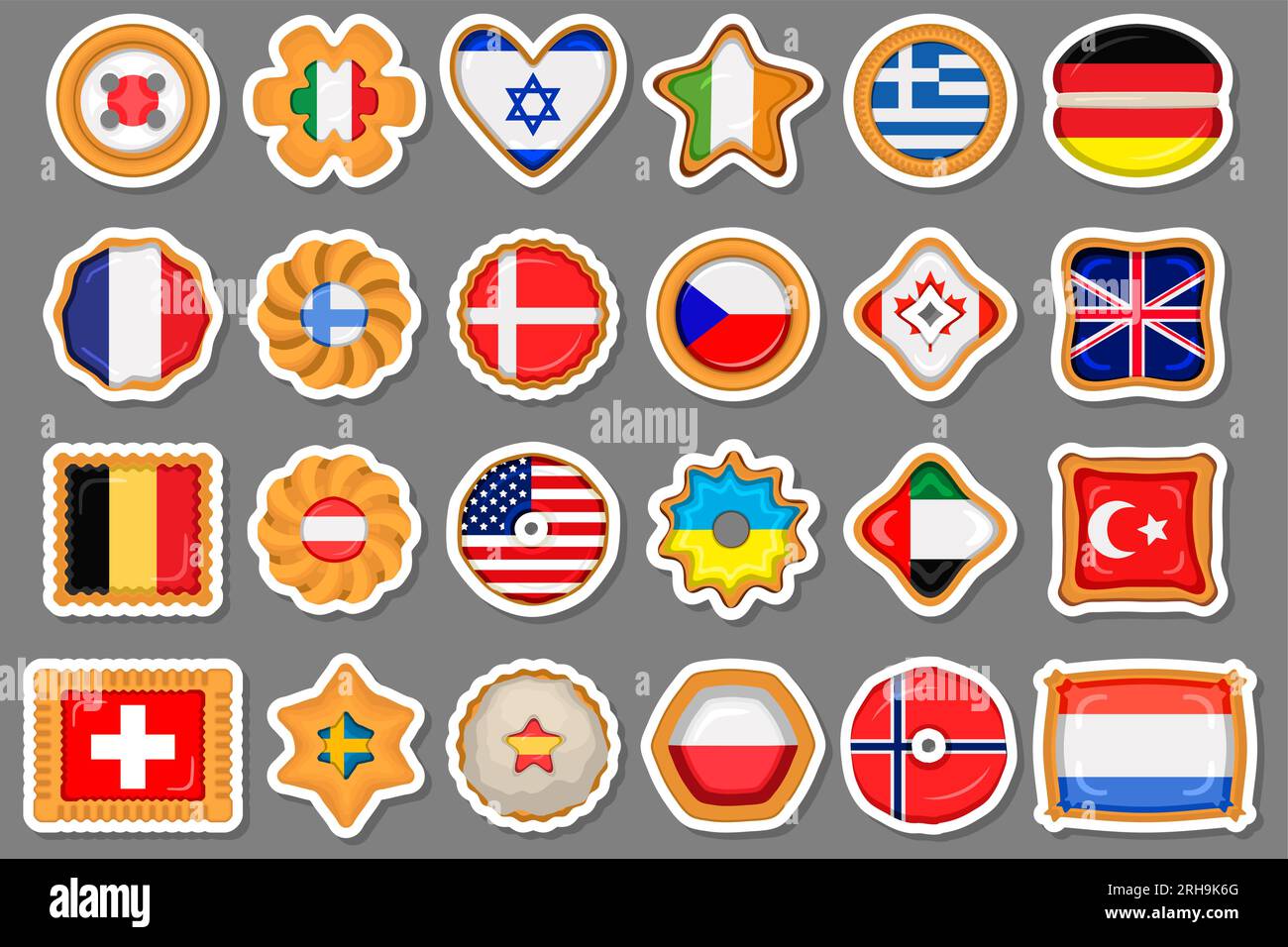 Alle nationalen Flaggen der Welt mit Namen - hohe Qualität vektor Flagge  auf grauem Hintergrund Stock-Vektorgrafik - Alamy