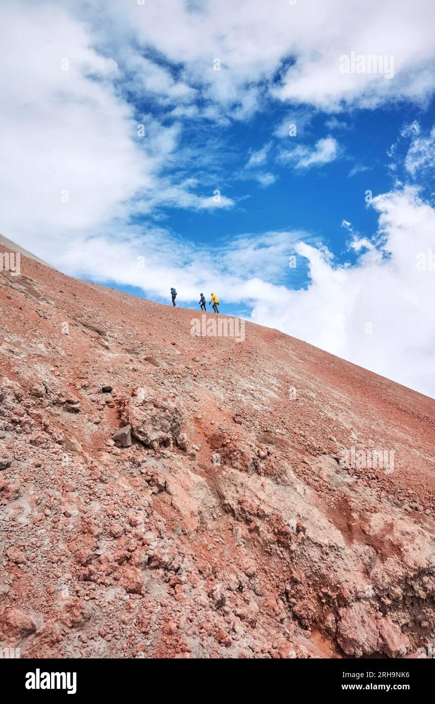 Der Hang des Vulkans Cotopaxi, Cotopaxi Nationalpark, Ecuador. Stockfoto