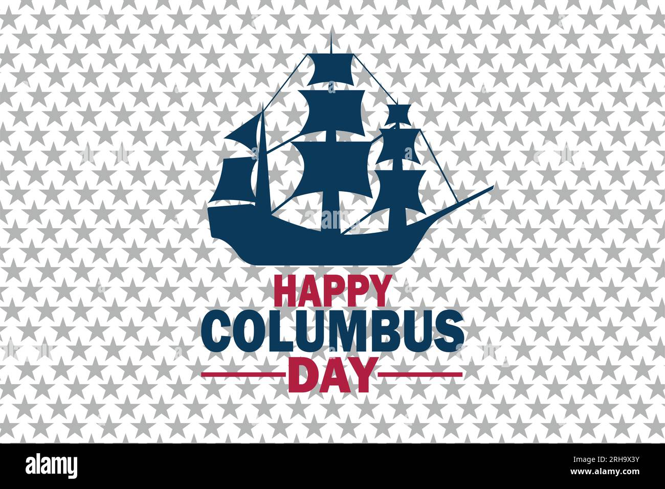 Happy Columbus Day Vector Design Illustration. Geeignet für Grußkarten, Poster und Banner Stock Vektor