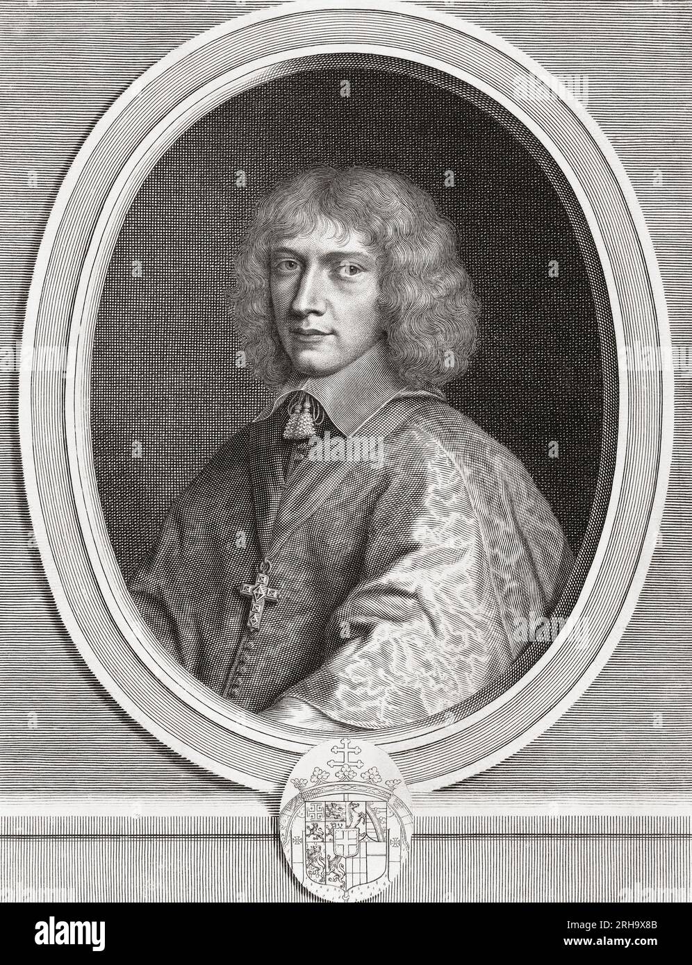 Henri II., Herzog von Nemours, 1625-1659. Nach einer Gravur von Robert Nanteuil aus dem 17. Jahrhundert. Stockfoto