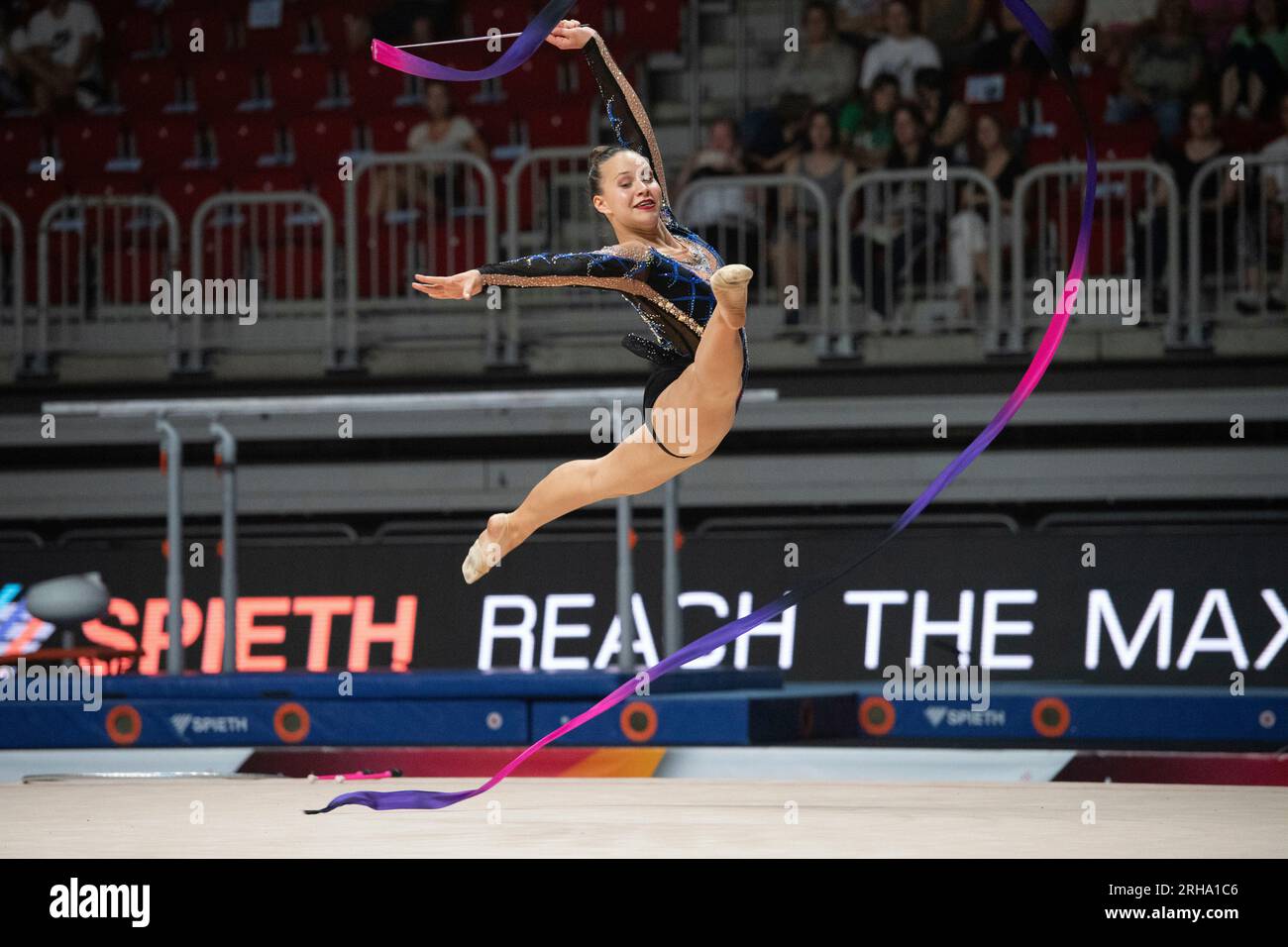 Diana BERNHARDT, TV St. Wendel, Action-Band, Gymnastik, rhythmische Gymnastik, rundum individuell, am 6. Juli 2023 in Düsseldorf. Das Finale 2023 Rhein-Ruhr von 06,07 bis 09.07.2023 Stockfoto