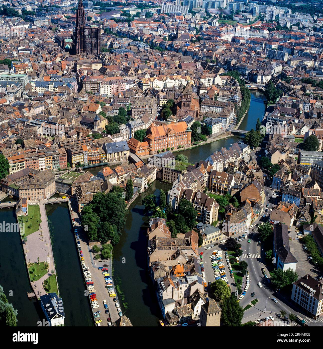 Straßburg, Viertel La Petite France, Ill River, Stadtansicht, Elsass, Frankreich, Europa, Stockfoto