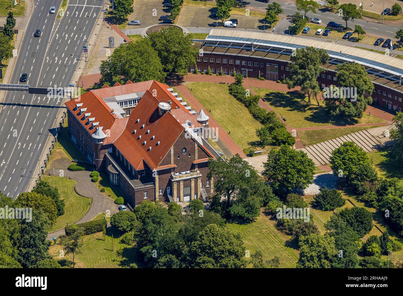 Luftaufnahme, TZU Technology Center Environmental Protection Management, Marlenviertel Ost, Oberhausen, Ruhrgebiet, Nordrhein-Westfalen, Deutschland, DE Stockfoto