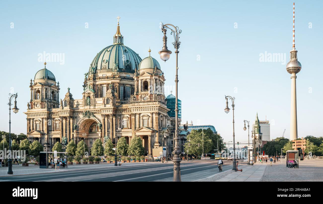 Panoramablick auf die Innenstadt von berlin Stockfoto