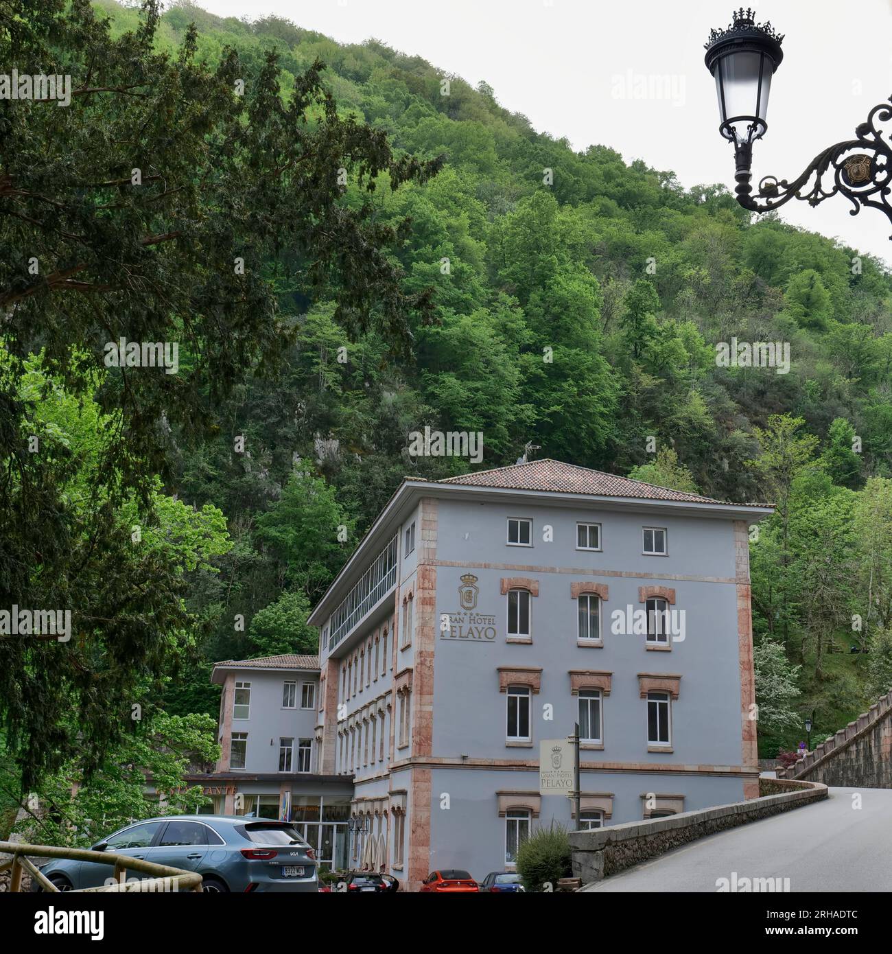 ARCEA Gran Hotel Pelayo, Real Sitio de Covadonga, Picos de Europa, Asturien, Spanien, Europa Stockfoto