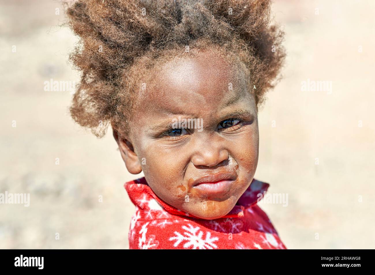 Namibia. Kinder in Palmwag Kunene Region Damaraland Stockfoto