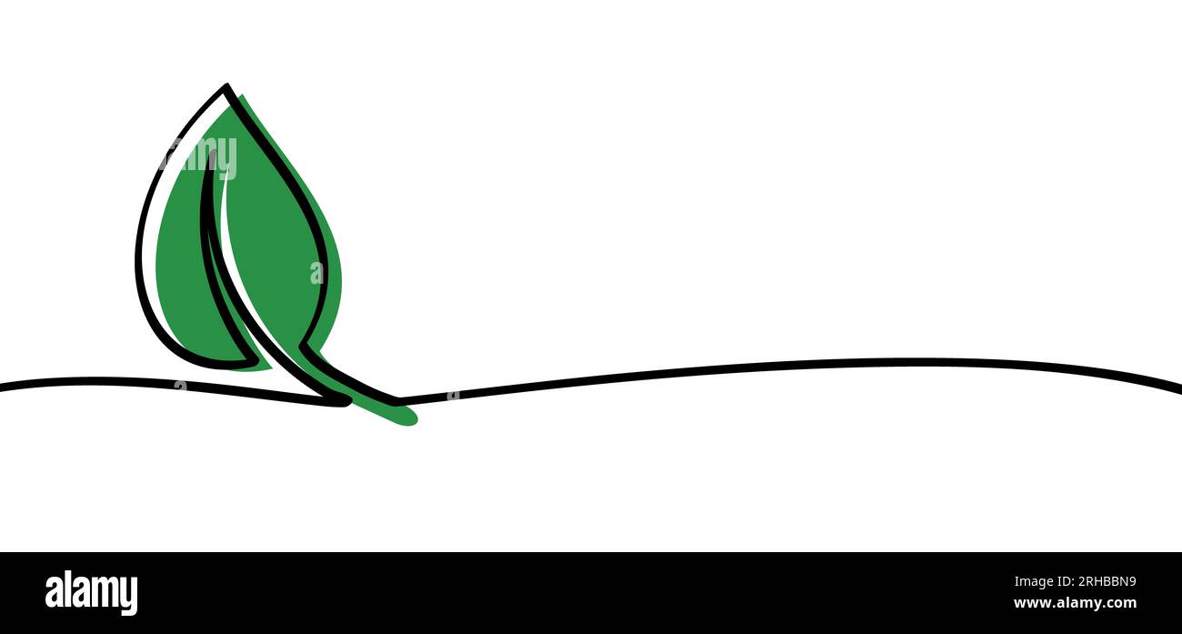 Cartoon Herbst oder Grün, Blätter, Frühlingszeit. Symbol für Blähungen. Blatt, Wind, Wetter, Umwelt. Wind, windiges Wetter, Prognose. Stockfoto