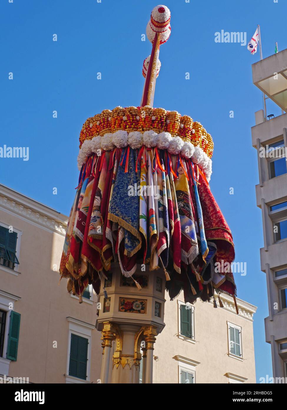 Sassari, Sardinien, Italien. Candelieri Festival 14. August Stockfoto