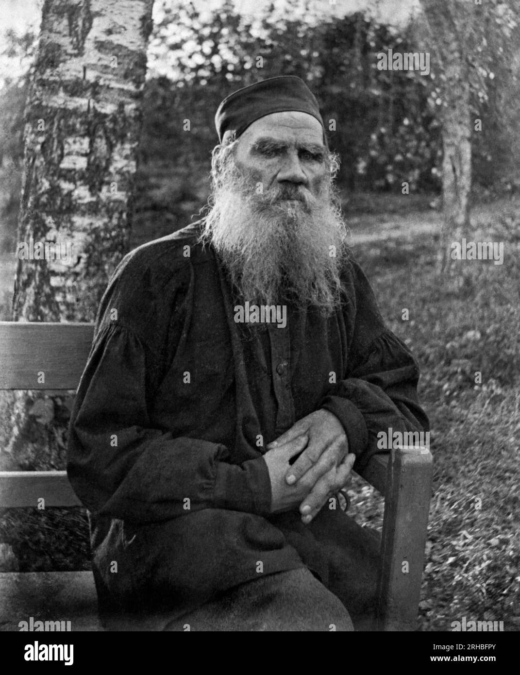 Russland: 1897 Ein Porträt des Autors Leo Tolstoy. Stockfoto