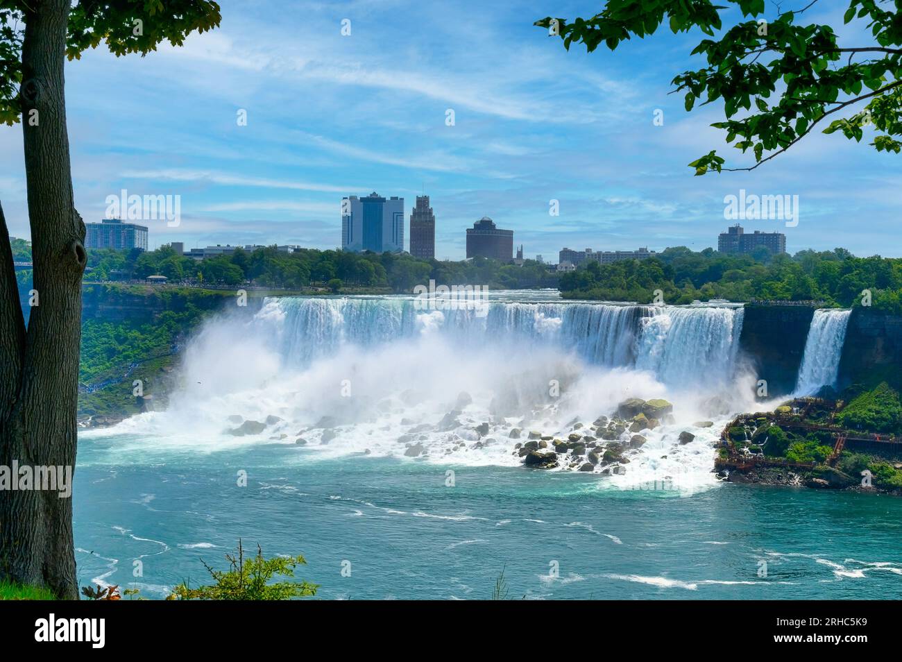 Niagarafälle, amerikanische Wasserfälle aus Ontario, Kanada Stockfoto