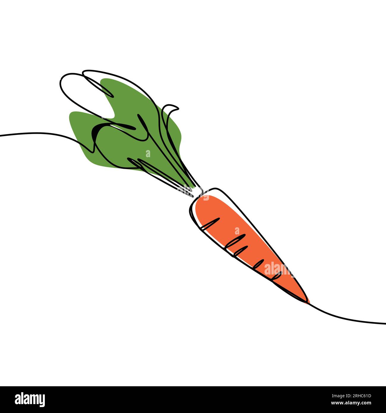 Karottengemüse-Strichgrafievektor Stock Vektor