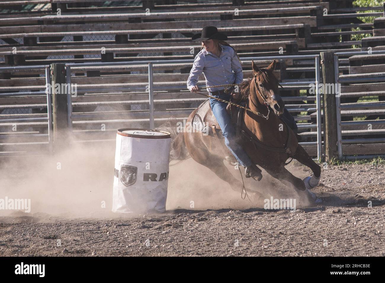 Augusta American Legion PRCA Rodeo Slack in Augusta, MT – Sommer 2019 Stockfoto