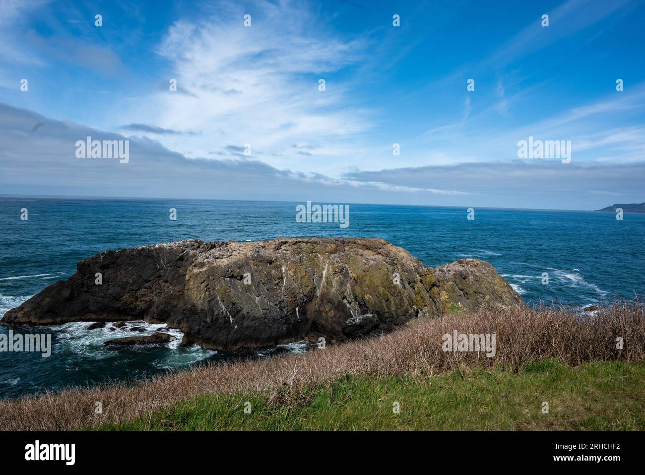 Yaquina Head Lighthouse Cobble Beach, Oregon 2022 Stockfoto