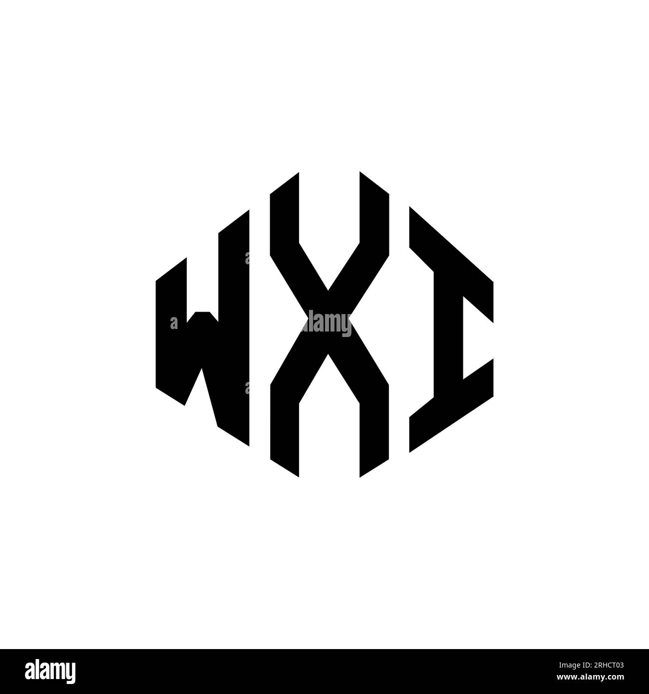 Wxi Logo mit WXI-Buchstaben und Polygonform. WXI-Polygon- und ...