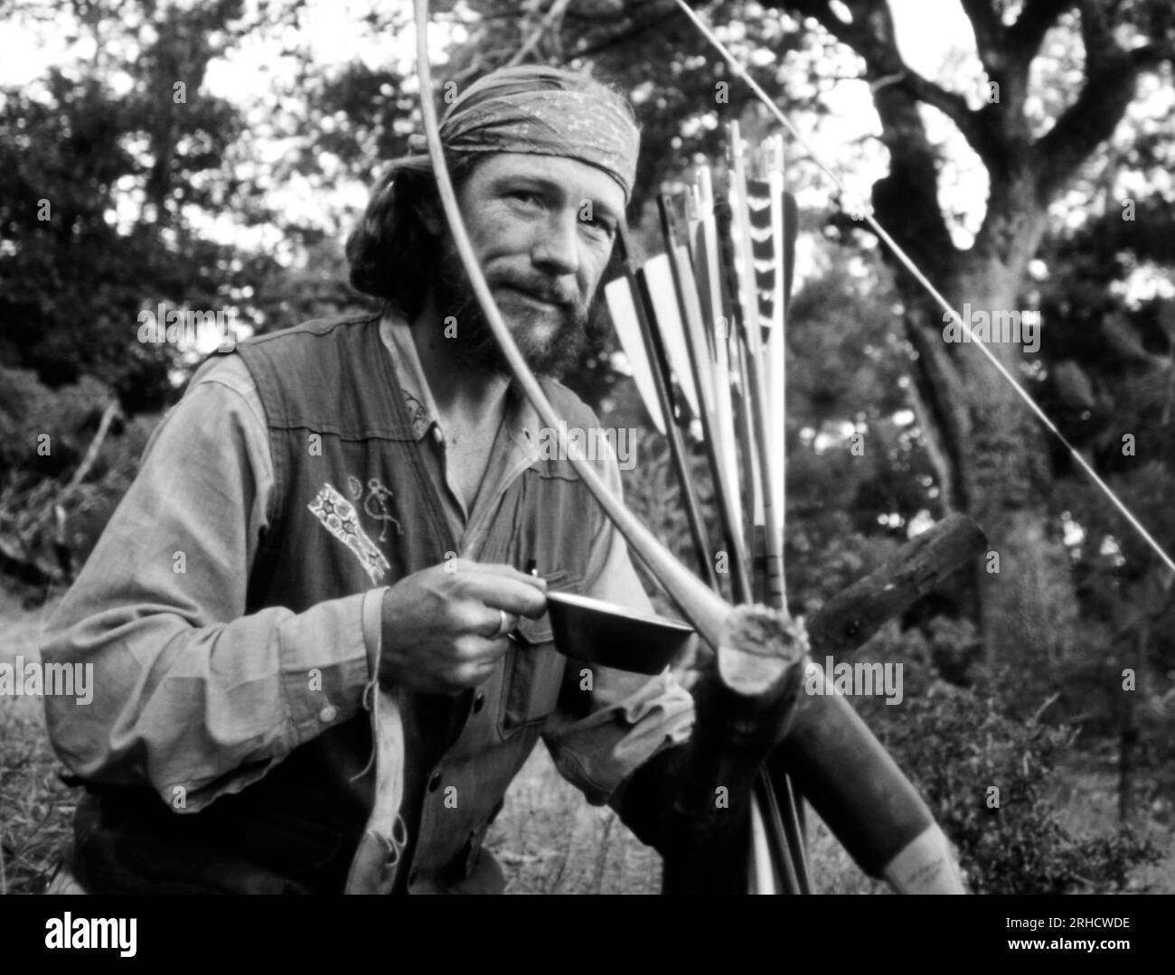 Gary Snyder in der Sierra Nevada, 1969 Stockfoto