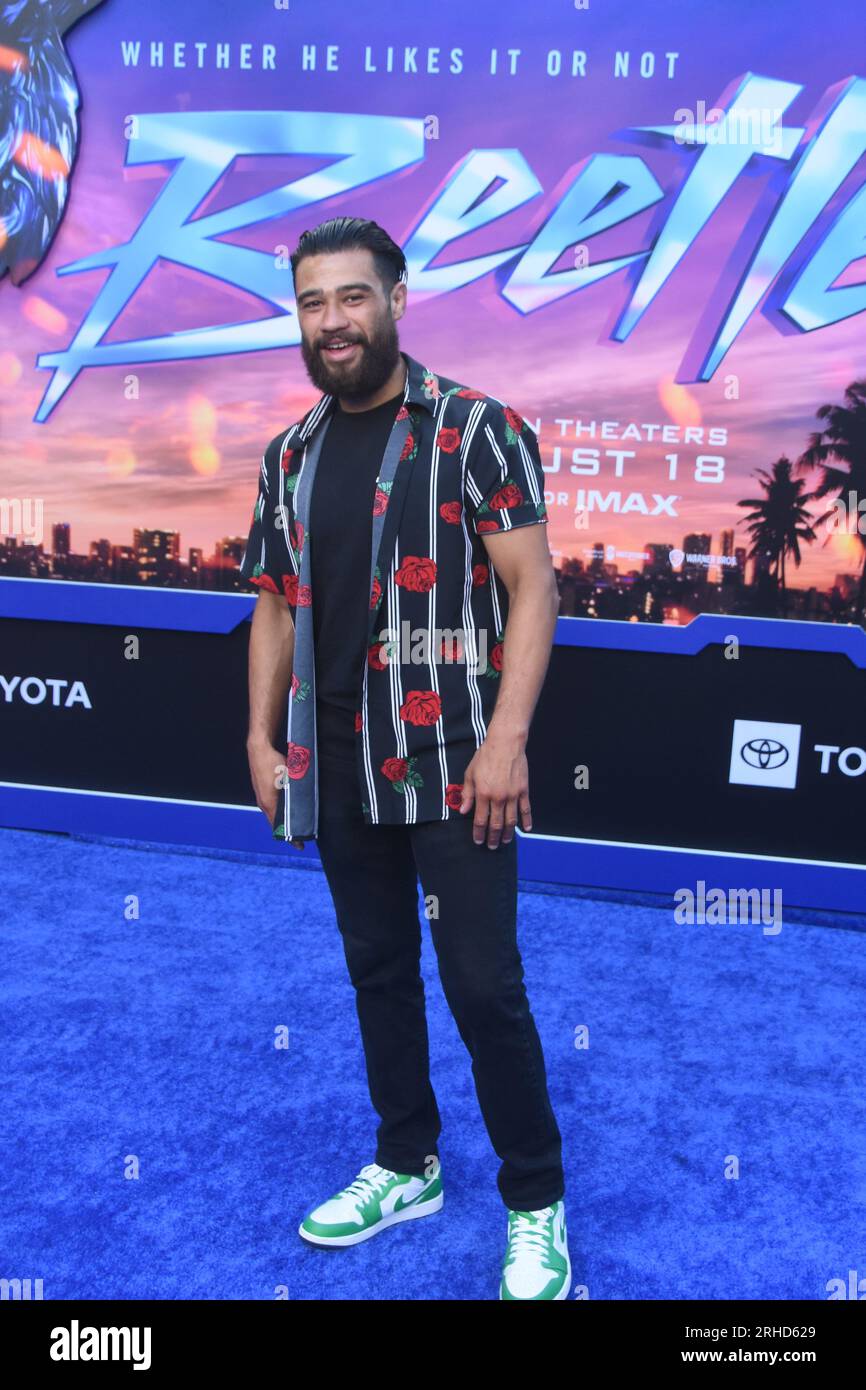 Los Angeles, Kalifornien, USA 15. August 2023 MMA Fighter Rick Zelada besucht Warner Bros Bilder ÔBlue BeetleÕ Special Screening im TCL Chinese Theatre am 15. August 2023 in Los Angeles, Kalifornien, USA. Foto: Barry King/Alamy Live News Stockfoto