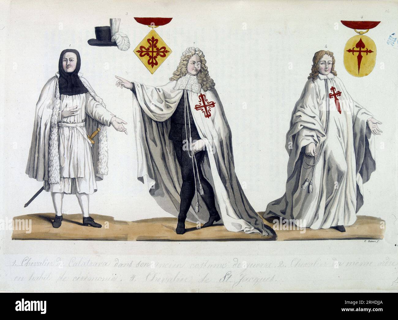 Costumes de differents ordres de chevalerie en Espagne (1. Chevalier de