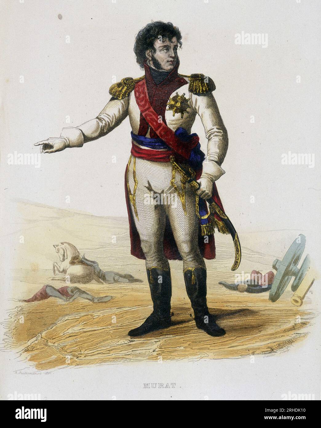 Joachim Murat (Gioacchino Murat) (1767-1815), marechal de France et roi de Naples- in 'Plutarque Francais', 1841 (T.8) Stockfoto