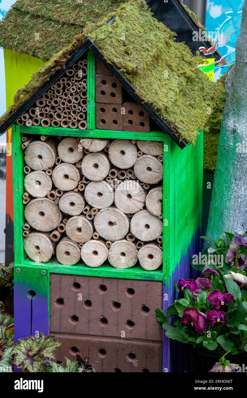 Sydney Australien, Insekten- oder Insektenhotel im Garten Stockfoto