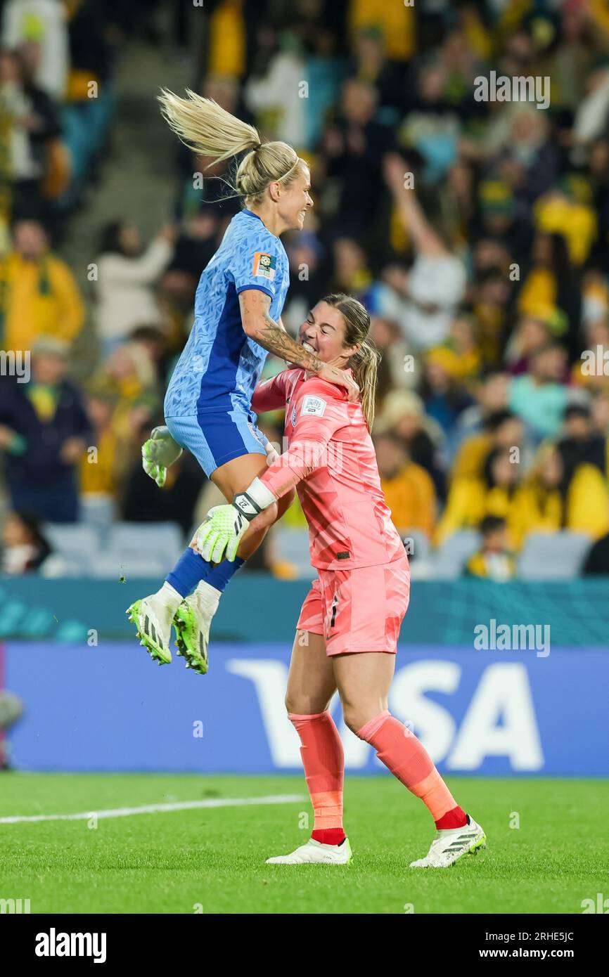 Sydney, Australien, 16. August 2023. Australien gegen England FIFAWWC Semi Finals. Victor Modo Stockfoto