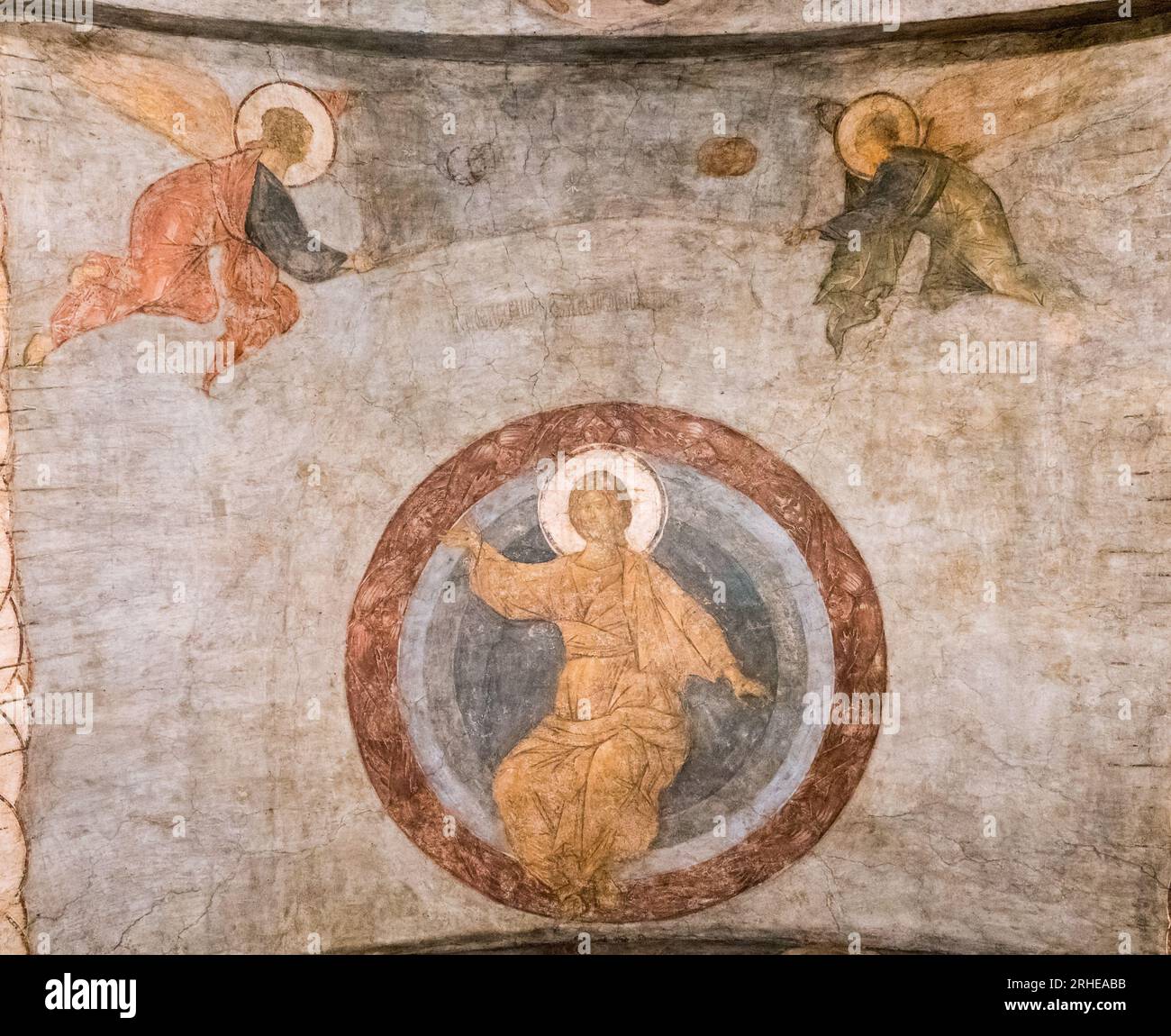 Fresken von Andrey Rublev in der Dormition Cathedral in Wladimir, Russland Stockfoto