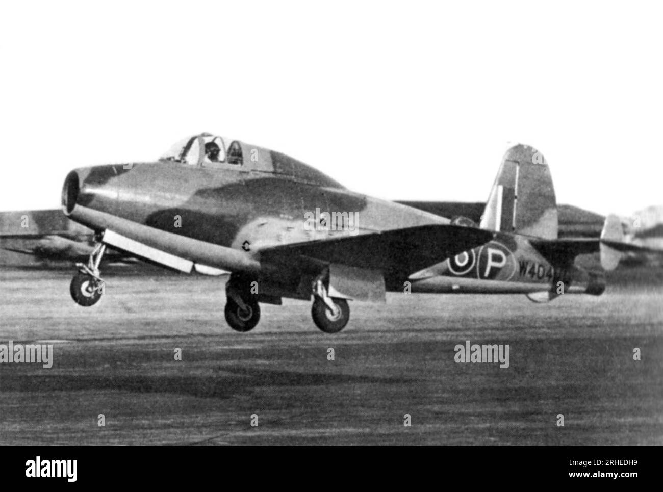 GLOSTER E.28/39 das erste britische Turbojet-Flugzeug Stockfoto
