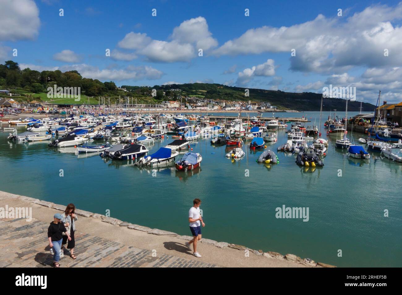 Lyme Regis Hafen Dorset England Großbritannien. August 2023 Stockfoto