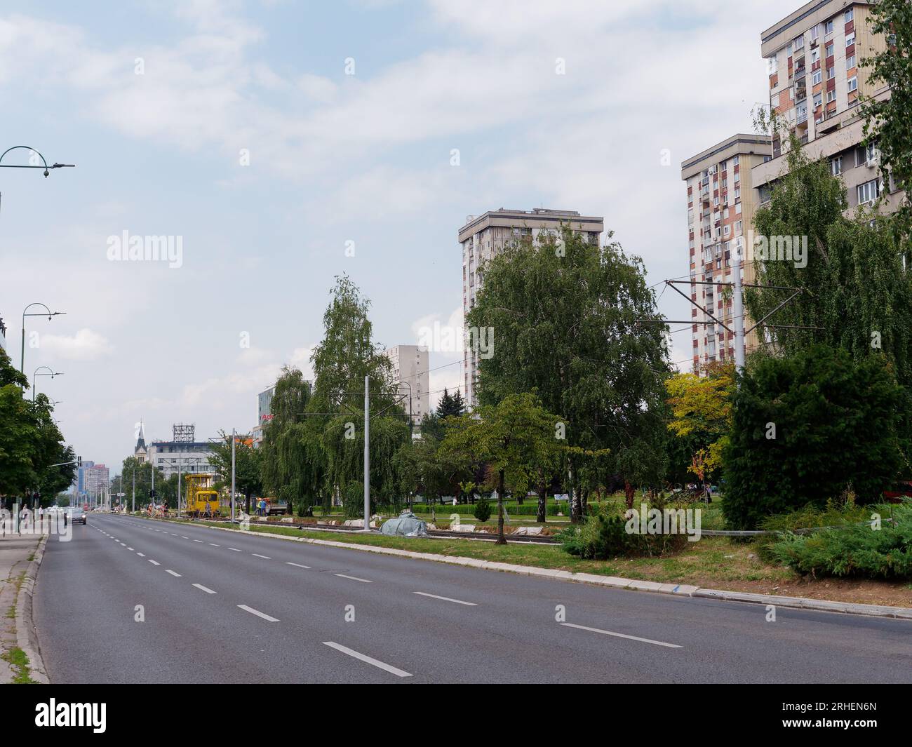 Während des Bosnienkrieges in Sarajevo, Bosnien und Herzegowina, am 16. August 2023 als Sniper Alley bekannt. Stockfoto