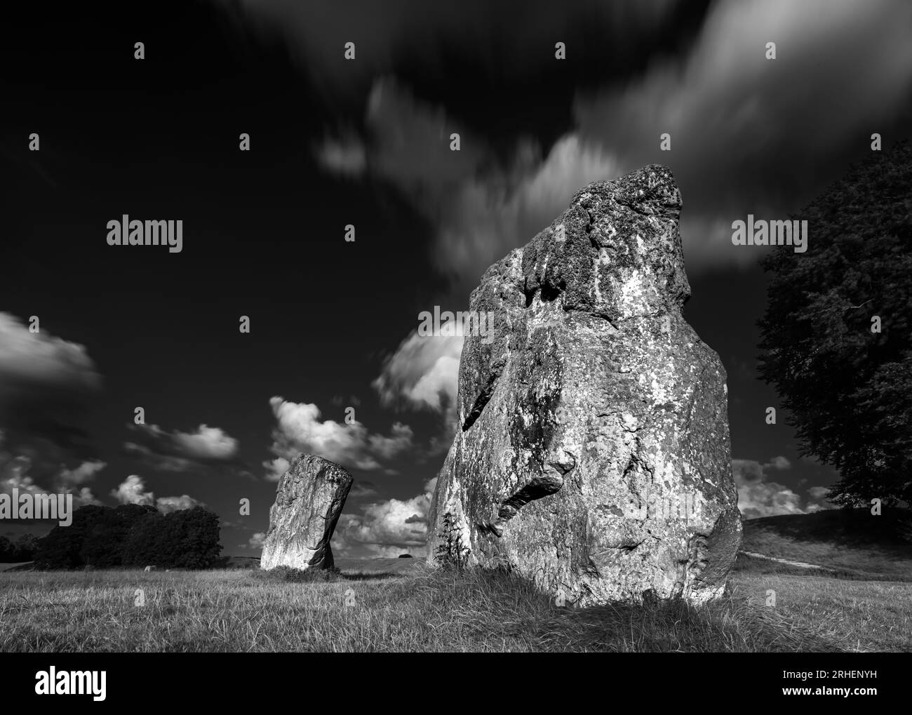Avebury Stones, Zeitraffer Stockfoto