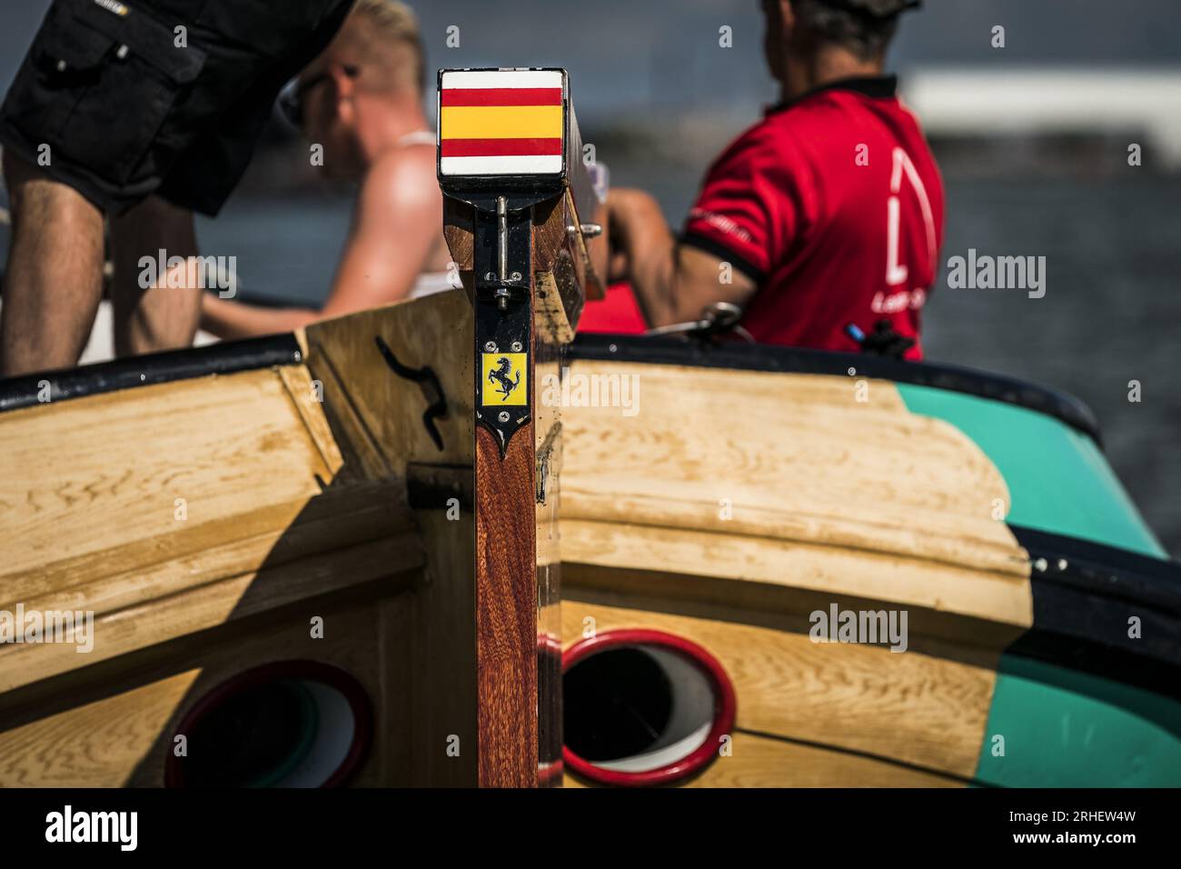 LEMMER - Skutsjes in Aktion auf der IJsselmeer, am zwölften Tag der Skûtsjesilen. ANP SIESE VEENSTRA niederlande raus - belgien raus Stockfoto