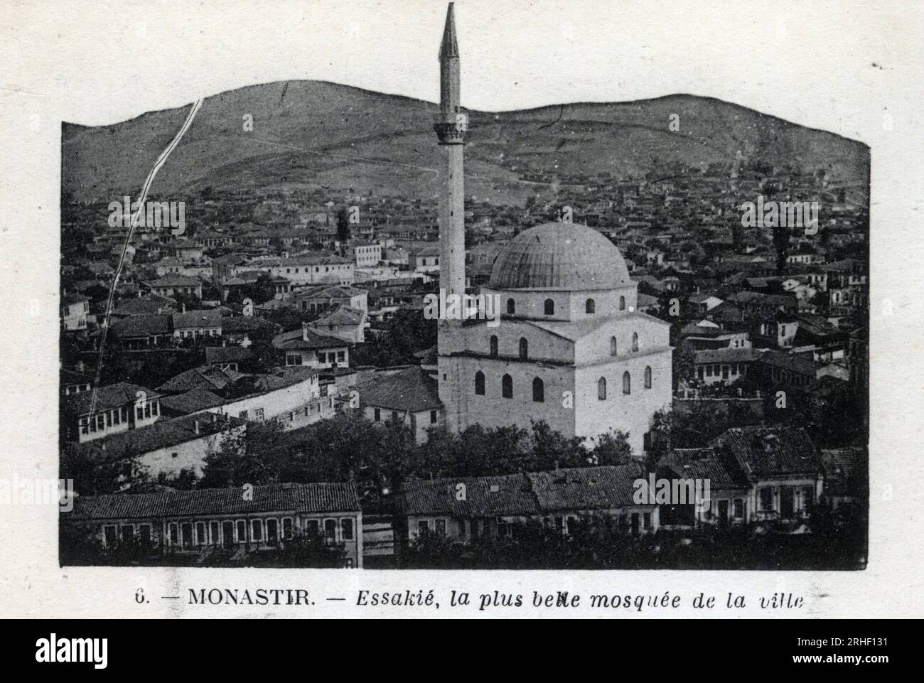 Serbien, Monastir: Außenansicht der Ishak Celebi (Ishakiye) Moschee, Monastir heißt jetzt Bitola und befindet sich in Mazedonien - Postkarte 1914-1918 Stockfoto
