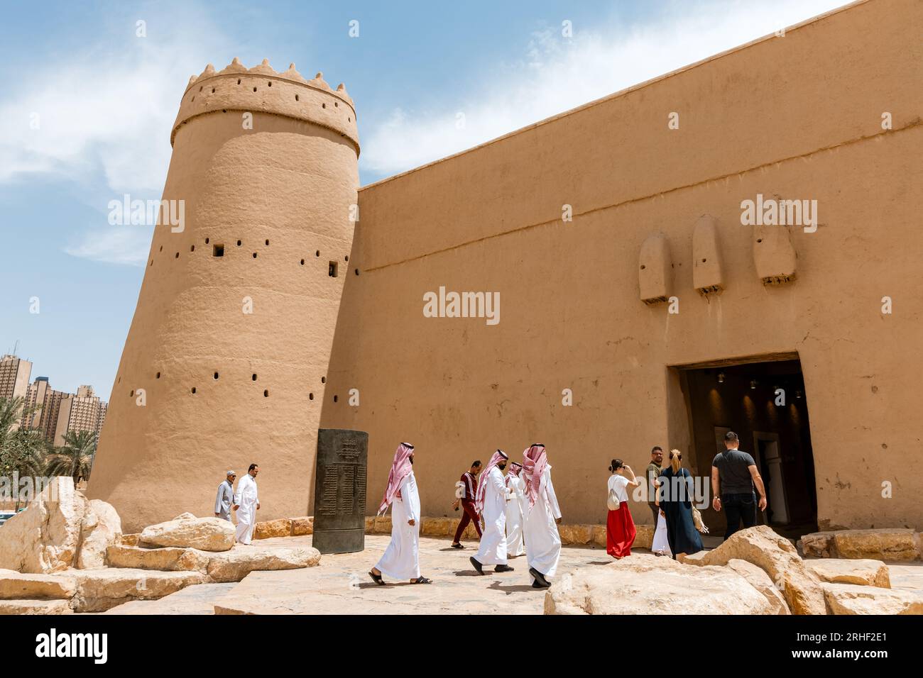 Die Masmak-Festung, auch Masmak-Festung oder Masmak-Palast genannt, ist eine Lehm- und Lehmziegelfestung im al-Dirah-Viertel von Riyadh, Saudi-Arabien Stockfoto