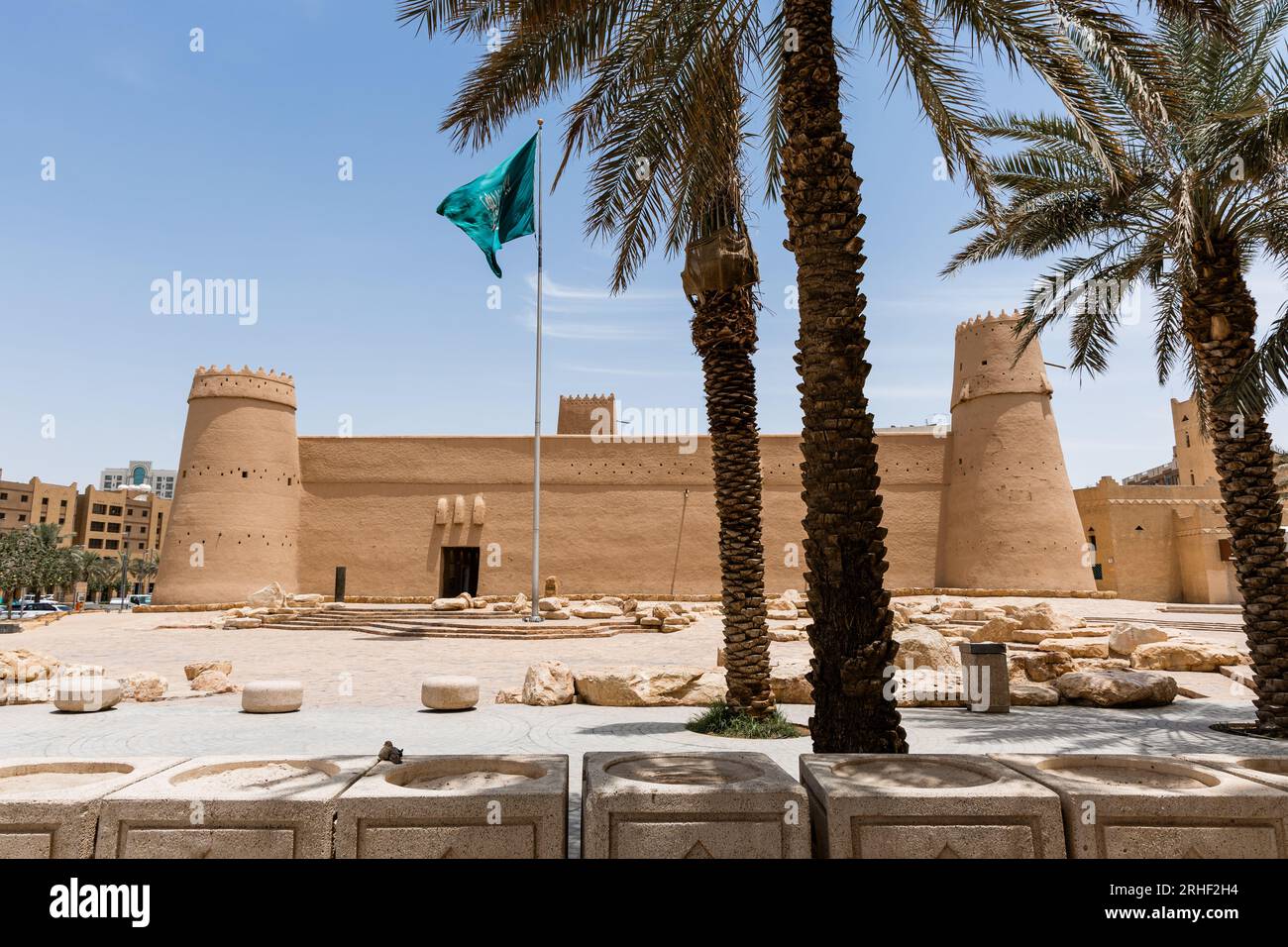 Die Masmak-Festung, auch Masmak-Festung oder Masmak-Palast genannt, ist eine Lehm- und Lehmziegelfestung im al-Dirah-Viertel von Riyadh, Saudi-Arabien Stockfoto