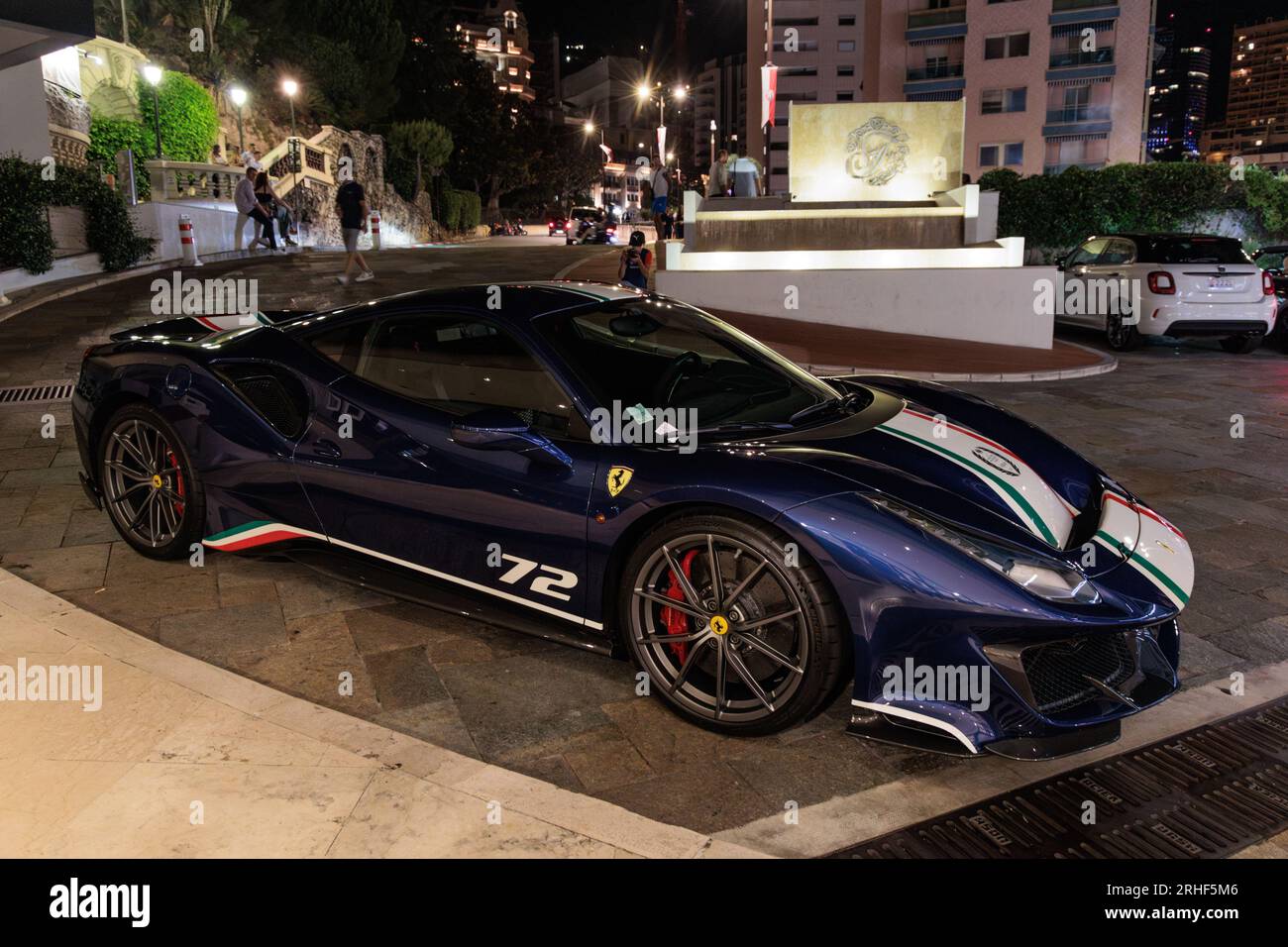 Ferrari 488 Pista Piloti in Monte Carlo, Monaco Stockfoto
