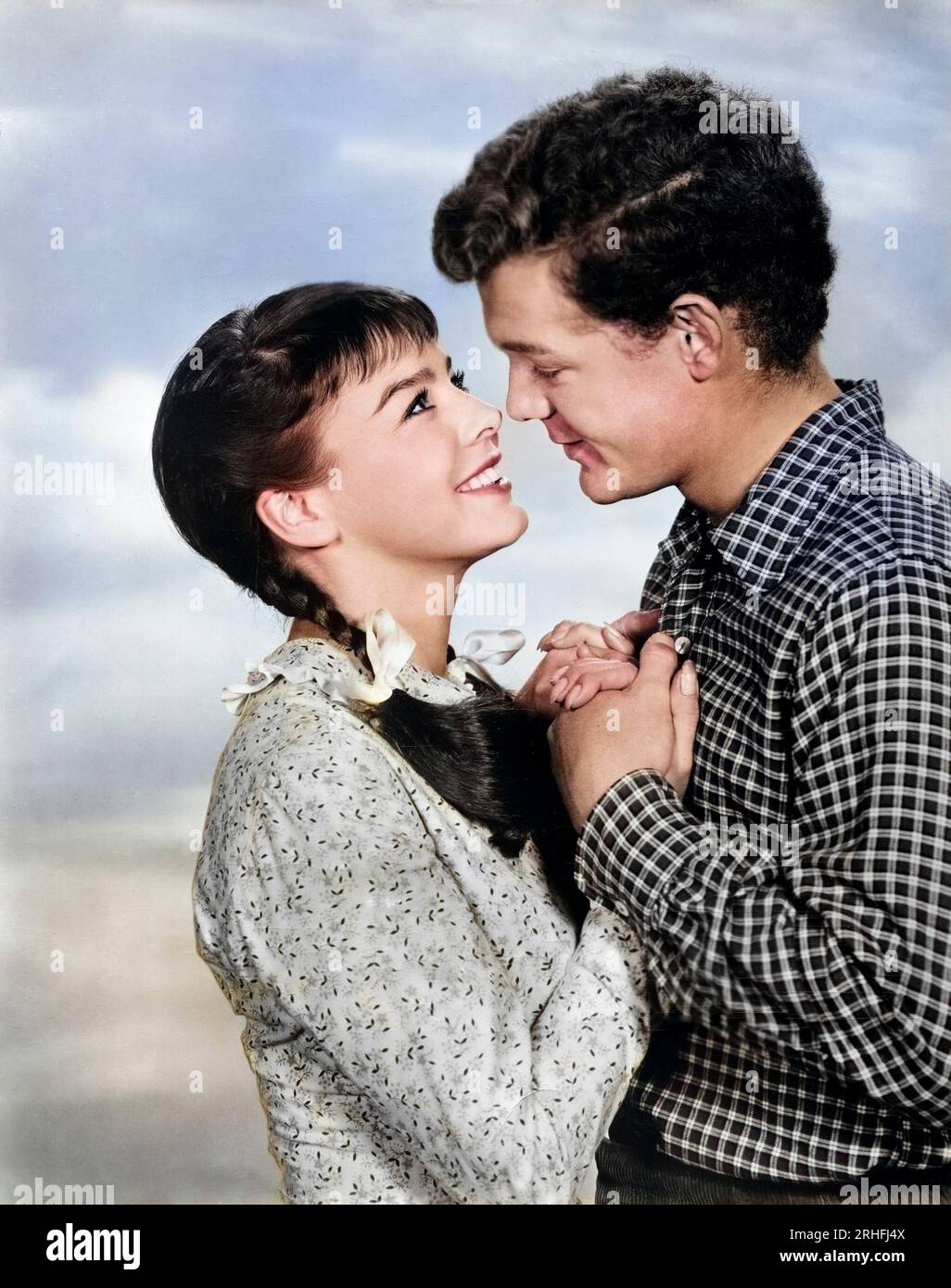 Janet Munro, James MacArthur, Filmset, „Third man on the Mountain“, Buena Vista Distribution, 1959 Stockfoto
