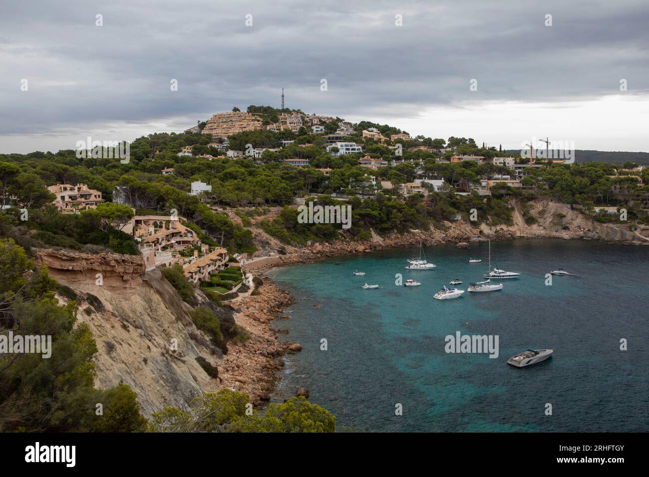Panorama auf der Bucht von Mallorca Stockfoto