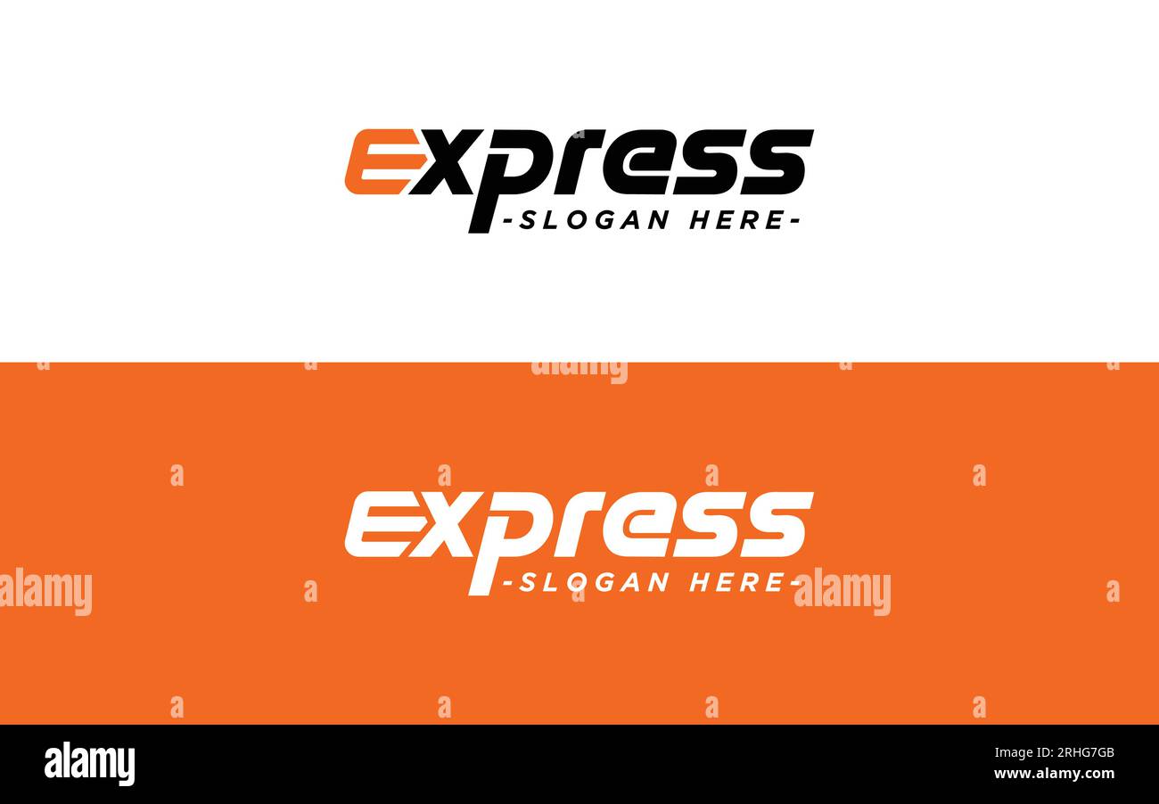 Moderne Express- oder Express-Lieferung für Logo-Designs vektorbearbeitbar Stock Vektor