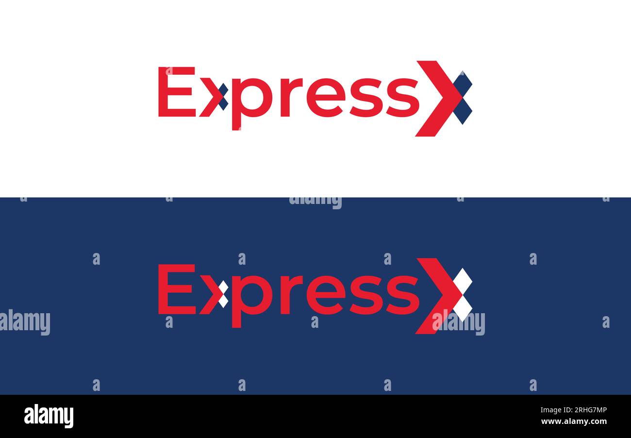 Moderne Express- oder Express-Lieferung für Logo-Designs vektorbearbeitbar Stock Vektor