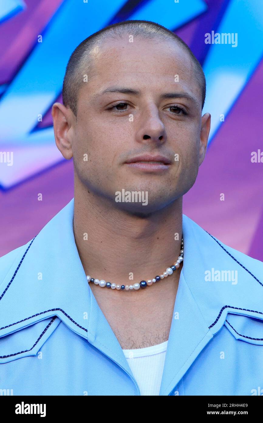 Los Angeles, USA. August 2023. LOS ANGELES - 15. August: Javier Hernandez, Chicharito bei Blue Beetle Los Angeles Premiere im TCL Chinese Theater IMAX am 15. August 2023 in Los Angeles, CA (Foto: Katrina Jordan/SIPA USA) Credit: SIPA US/Alamy Live News Stockfoto