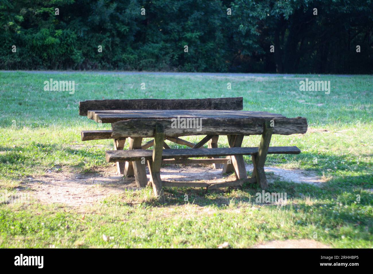 Sitzbank für die Erholung Ada ciganlija Stockfoto