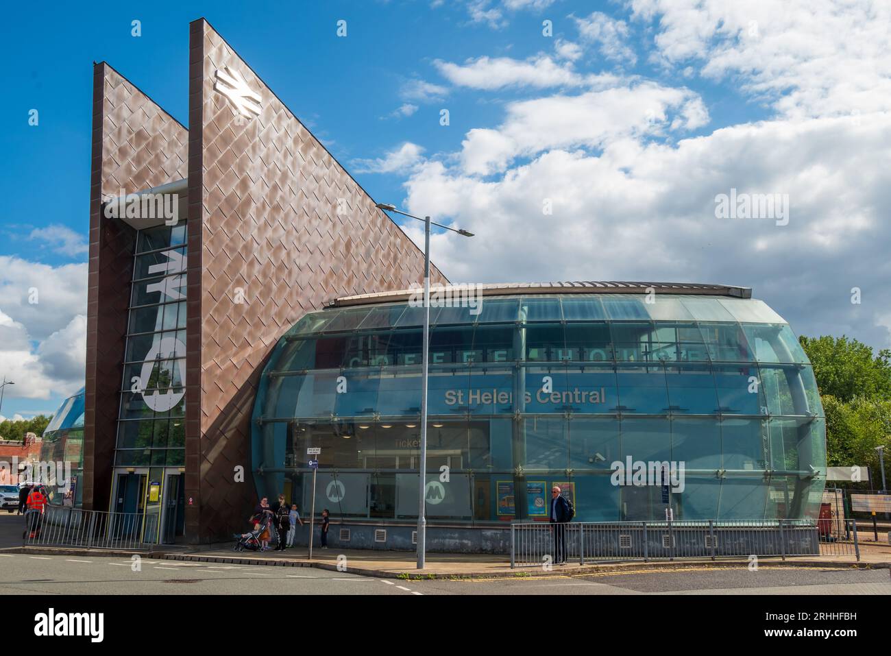 St Helens Central Railway Station, auch bekannt als Shaw Street Station. Stockfoto