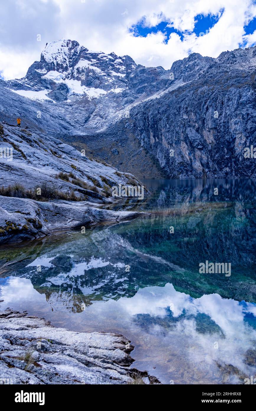 Laguna (See) Churup, Huascaran Nationalpark, Cordillera Blanca, Andengebirge, Peru Stockfoto