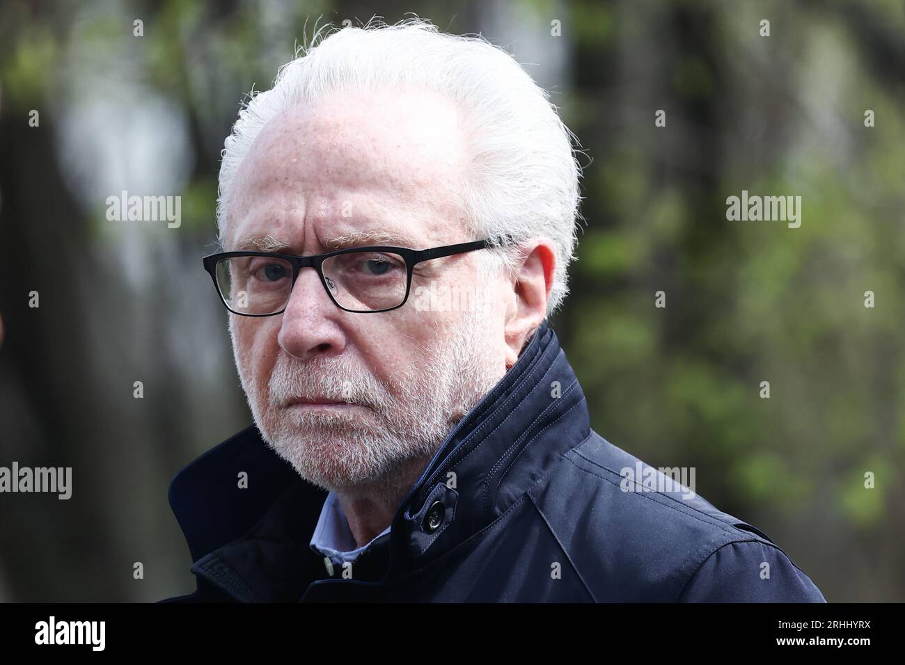 Oswiecim, Polen. April 2023. Der amerikanische Journalist Wolf Isaac Blitzer im März der Lebenden im ehemaligen Nazi-deutschen Todeslager Auschwitz-Birkenau Stockfoto