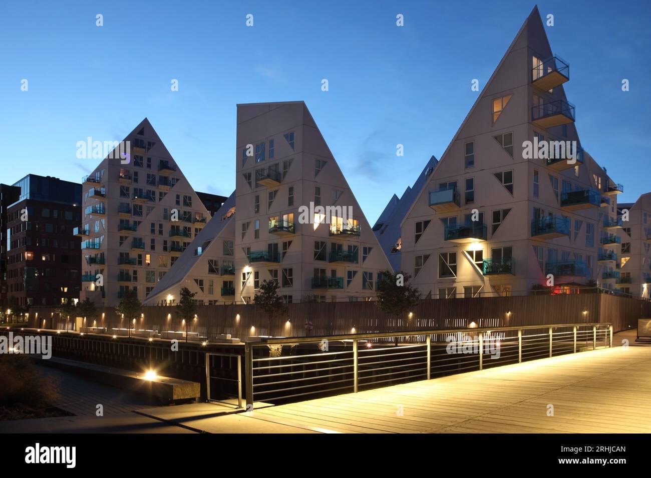 Die Eisberghäuser, Aarhus docklands, Dänemark. Stockfoto